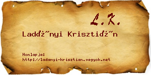 Ladányi Krisztián névjegykártya