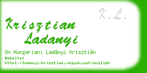 krisztian ladanyi business card